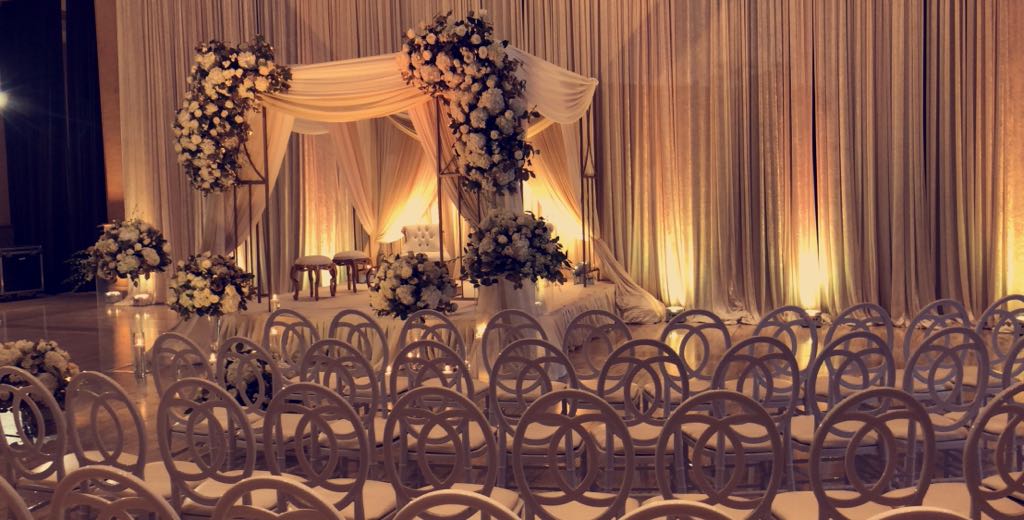 Prime Party Rentals, Sacramento and Bay Area party rentals. Mandap with white chairs