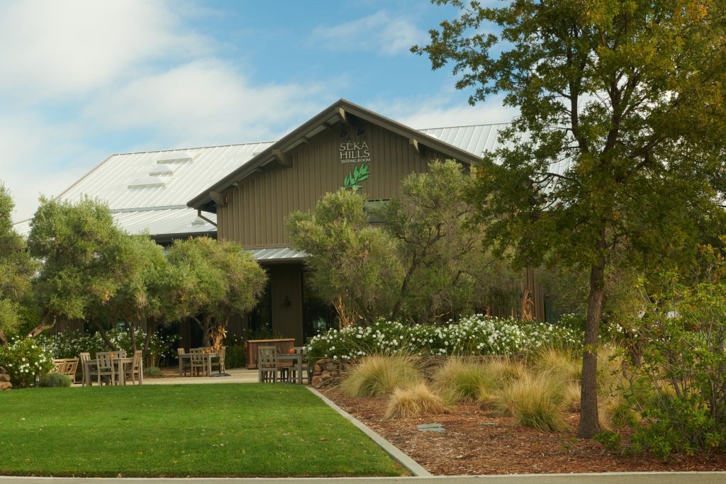 Seka Hills, Yolo County. Tasting room for wine and olive oil.