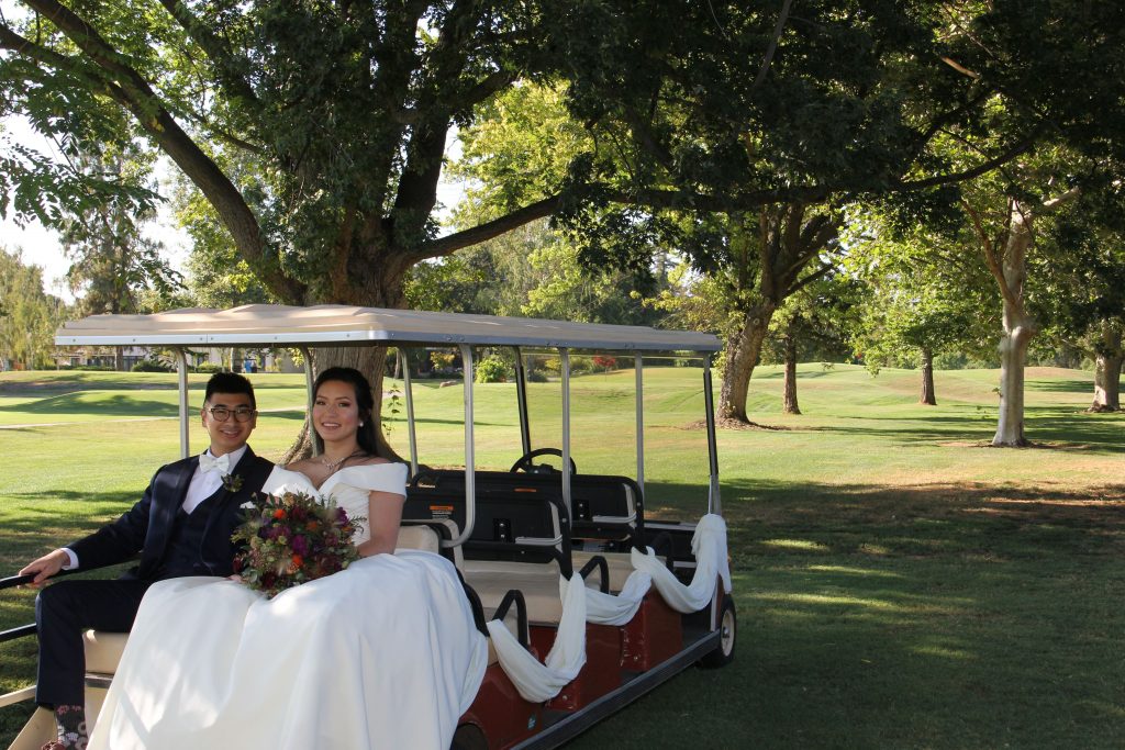 El Macero Country Club, Davis, CA Yolo County. Limousine golf cart.