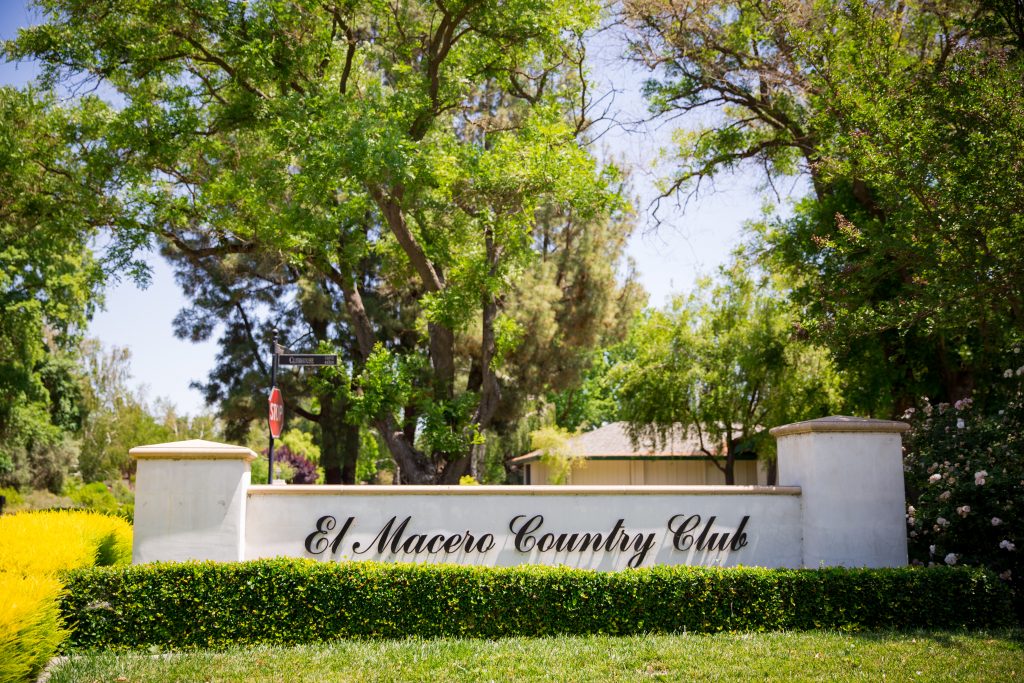 El Macero Country Club, Davis, CA Sign at entrance.