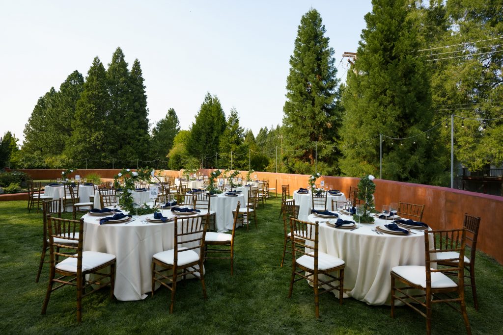 Sierra Banquet Center, Camino CA, El Dorado County. Outdoor dining.