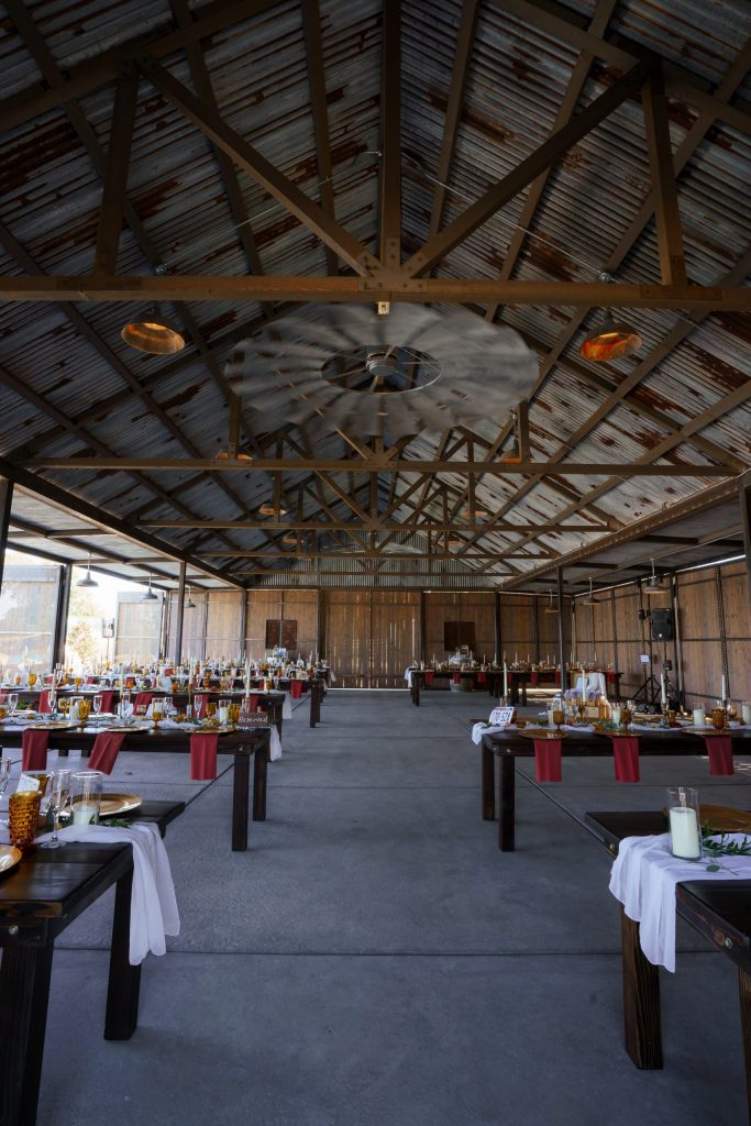 Saureel Vineyards interior new rustic barn