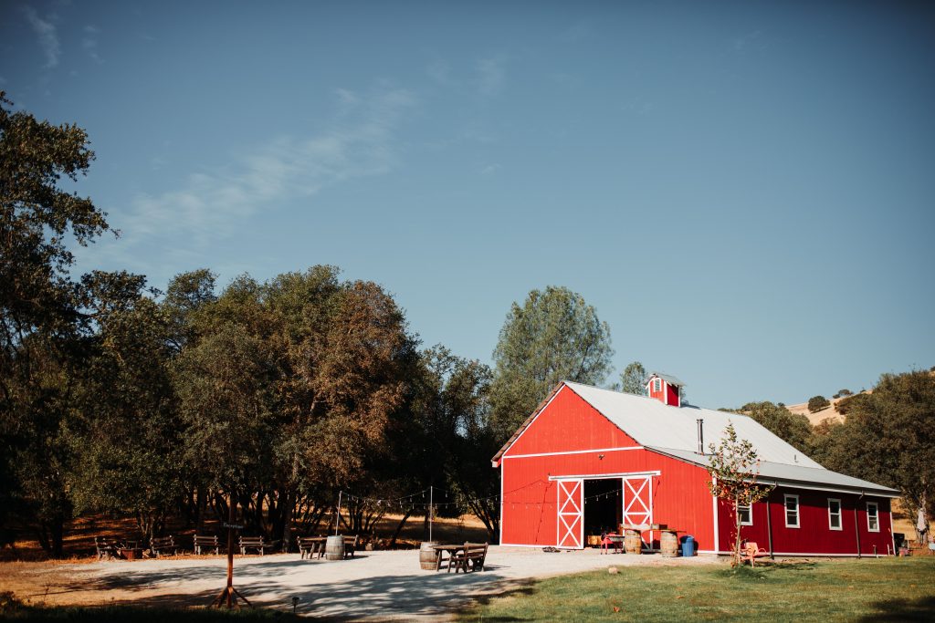 Vida Buena Farm, Calaveras County in gold country. The Big Red Barn.