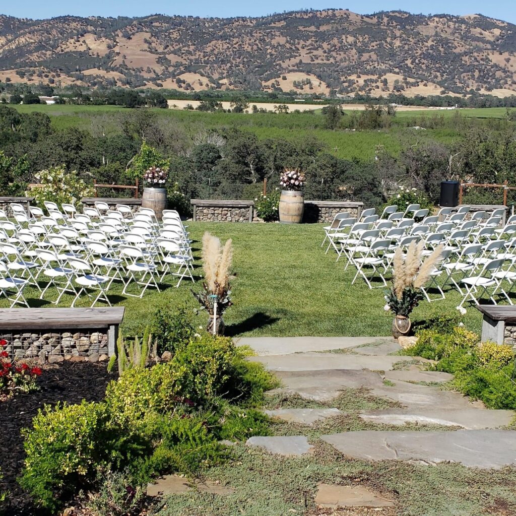 Luna Lavender Farms Wedding Events Norcal Ceremony setup