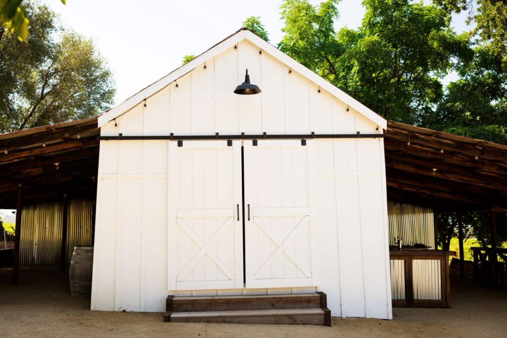 The White Barn at The Shenandoah Farmhouse. Barn doors.